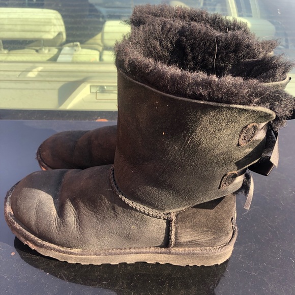 UGG Australia Bailey Bow II 1002954 Women’s Gray Winter Boots Size 7 - Picture 2 of 14